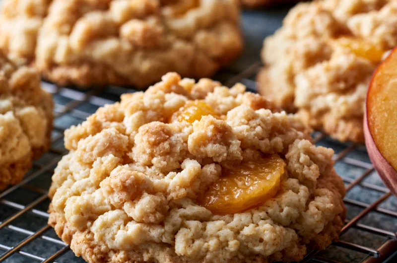 Peach Crumble Cookies: A Soft, Buttery Treat Bursting with Fresh Peach Flavor